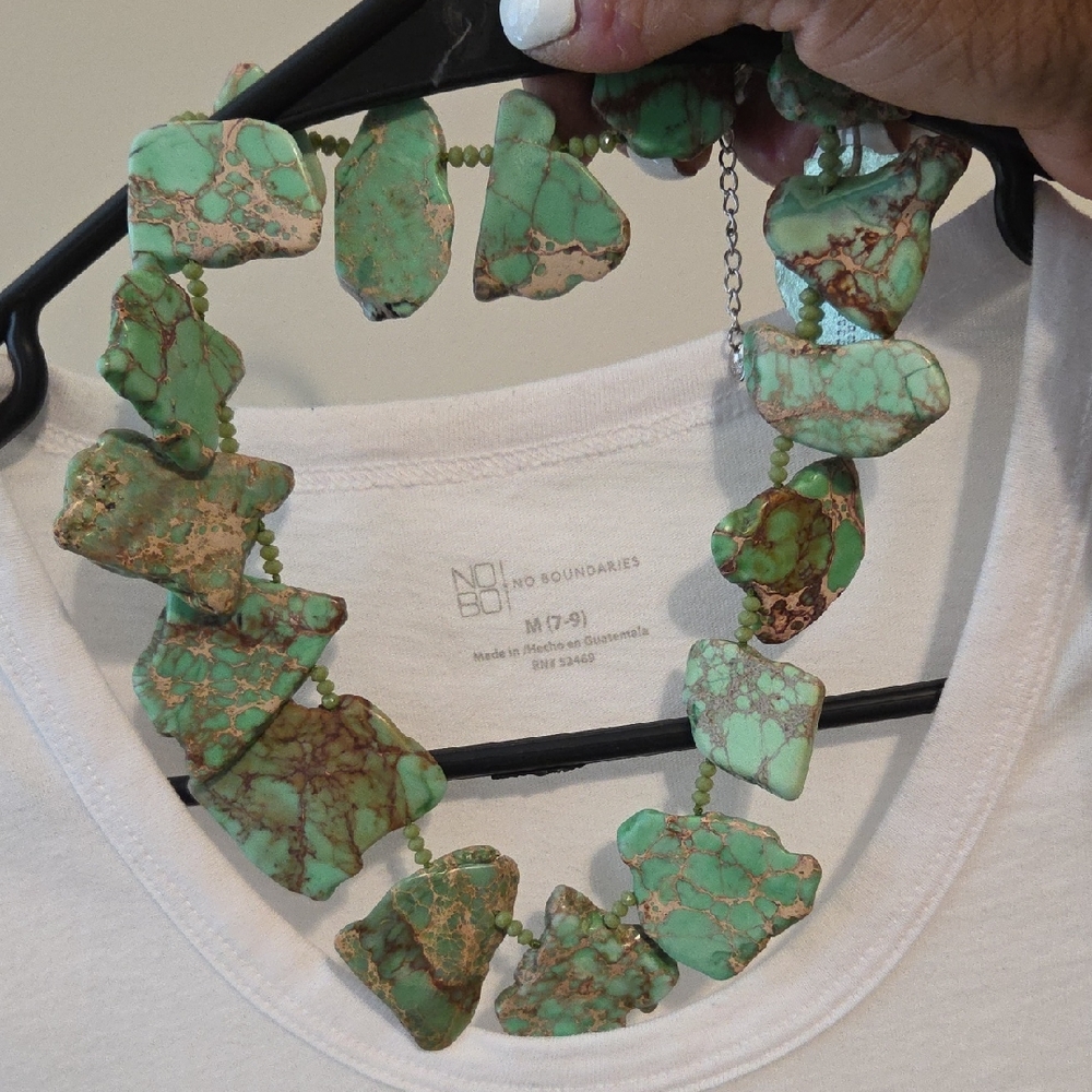 Green Jasper Stone Necklace